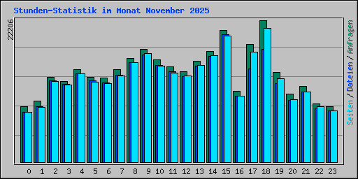 Stunden-Statistik im Monat November 2025