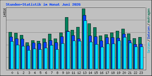Stunden-Statistik im Monat Juni 2026