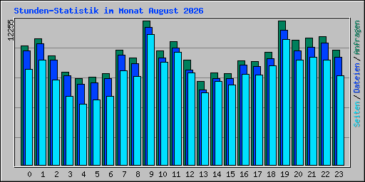 Stunden-Statistik im Monat August 2026